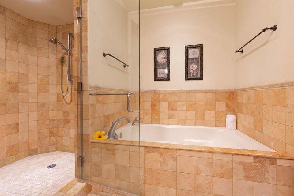 Stylish soaking tub.