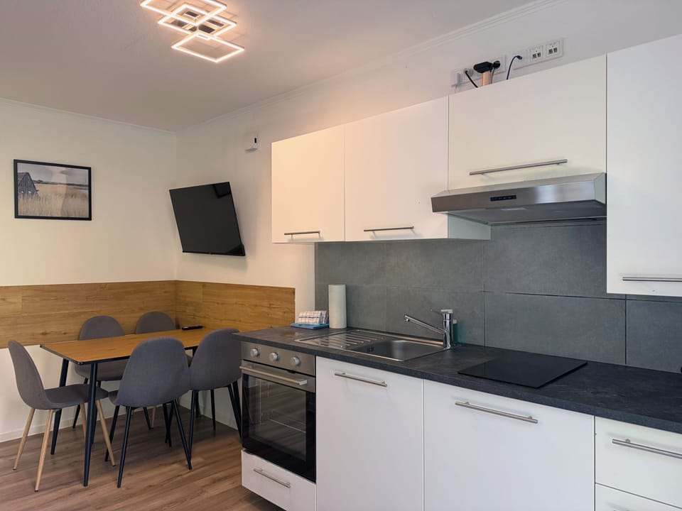 Standard Apartment, 3 Bedrooms | Private kitchen | Full-size fridge, microwave, stovetop, toaster
