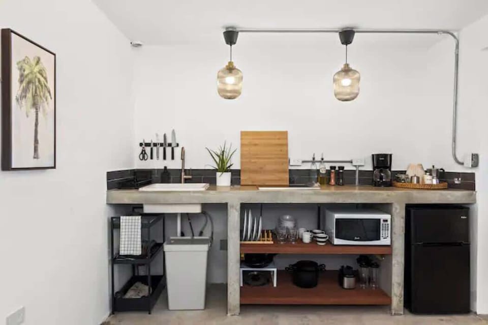 A bright kitchen area is perfect for both memorable meals and romantic nights