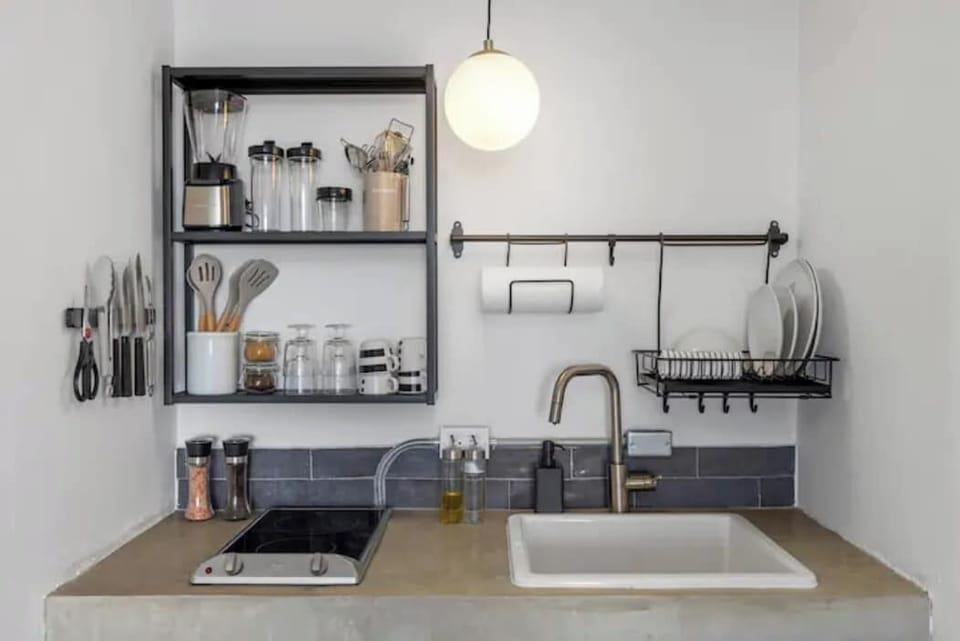 Your mini kitchen is equipped with basic kitchen wares you needed to prep meals