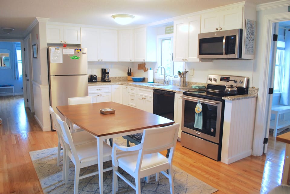 Kitchen has everything you need to cook and serve!
