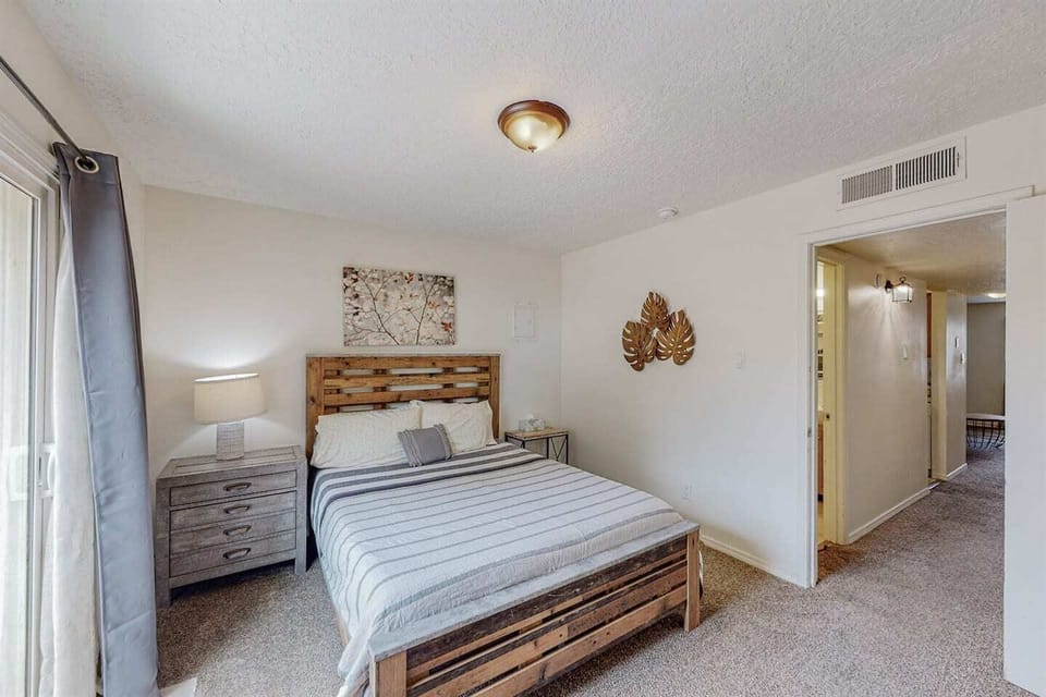 Queen bedroom with private door