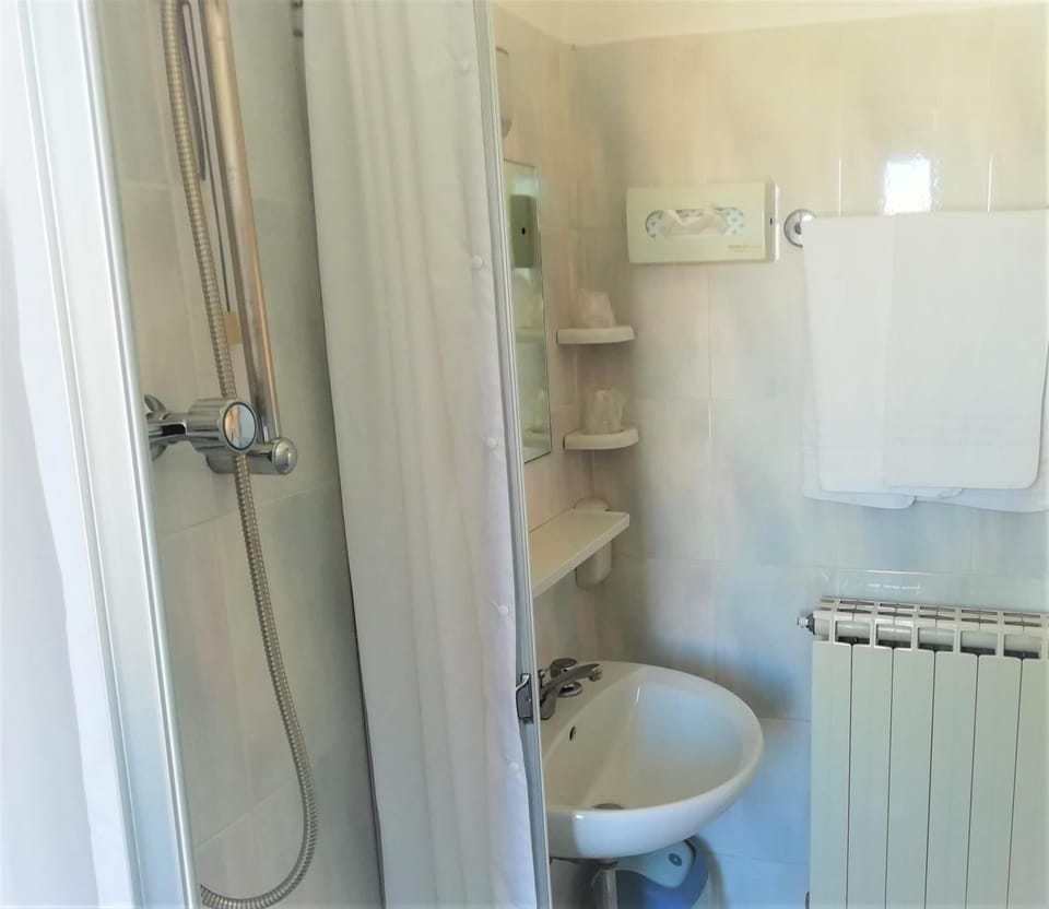 Shower, free toiletries, hair dryer, bidet