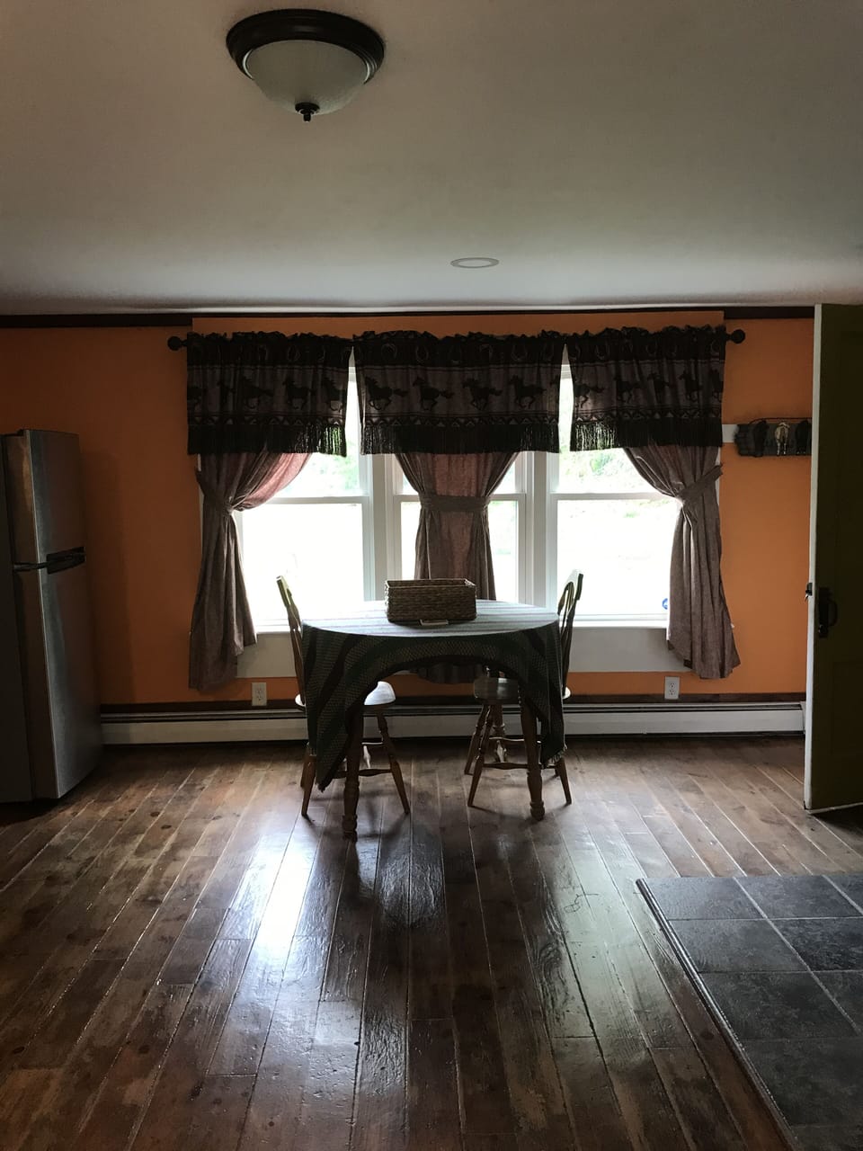 Small table in the kitchen for extra space.