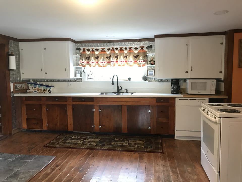 Large kitchen with everything you need to stay for weeks of vacation.