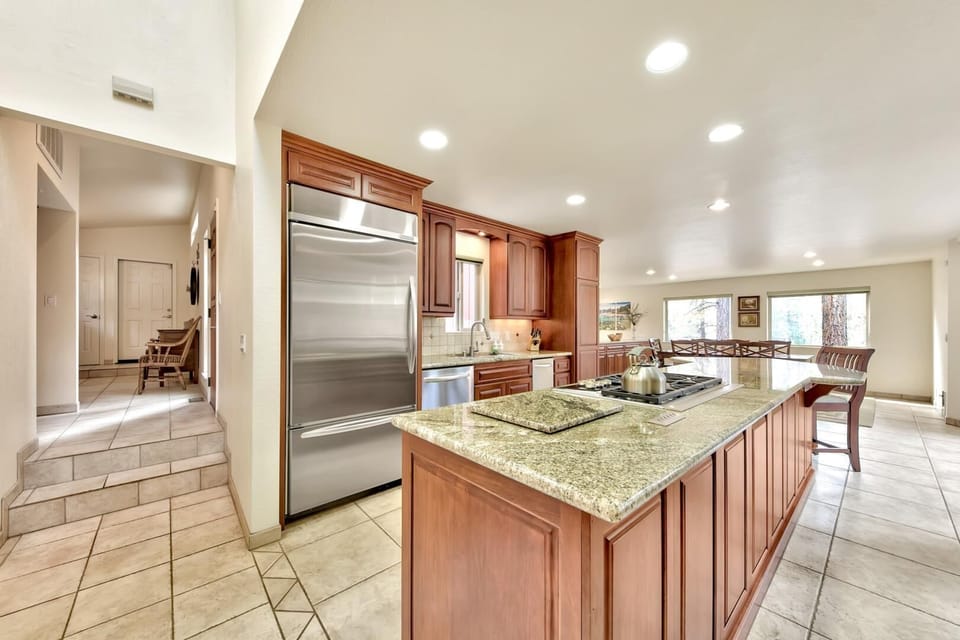 The open floor plan makes socializing while cooking easy and fun!
