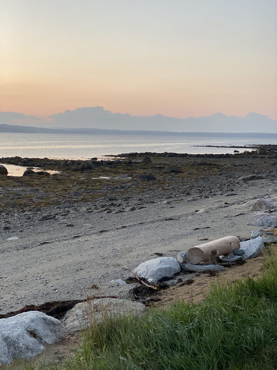 Low tide and at sunset