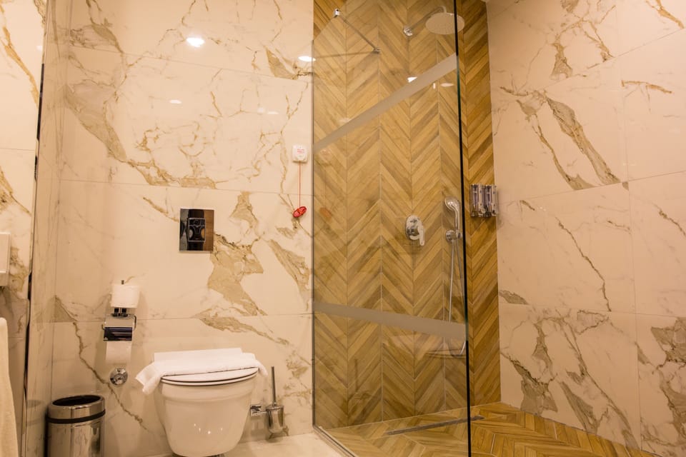 Standard Double Room, Non Smoking, City View | Bathroom | Shower, hair dryer, bathrobes, slippers