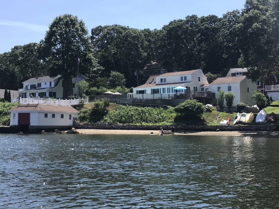 House from water view 