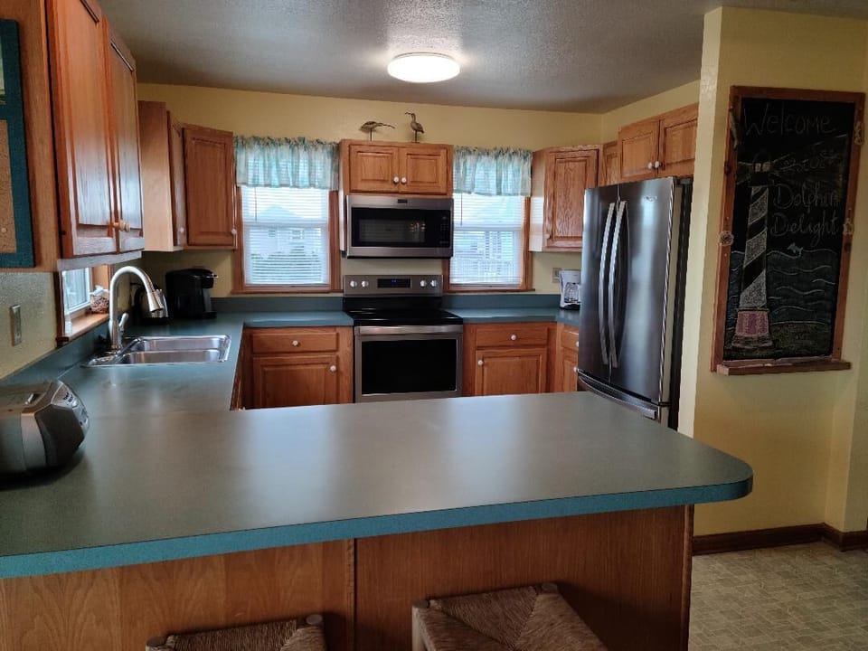 Kitchen with new appliances for 2021