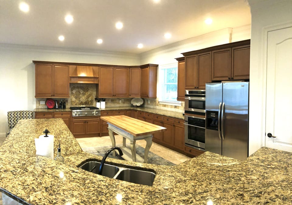 Beautiful large kitchen fully equipped with anything your chef may need. 
