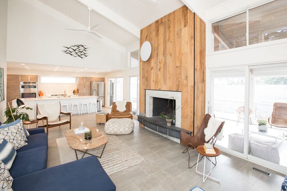 Main living area with attached screen porch