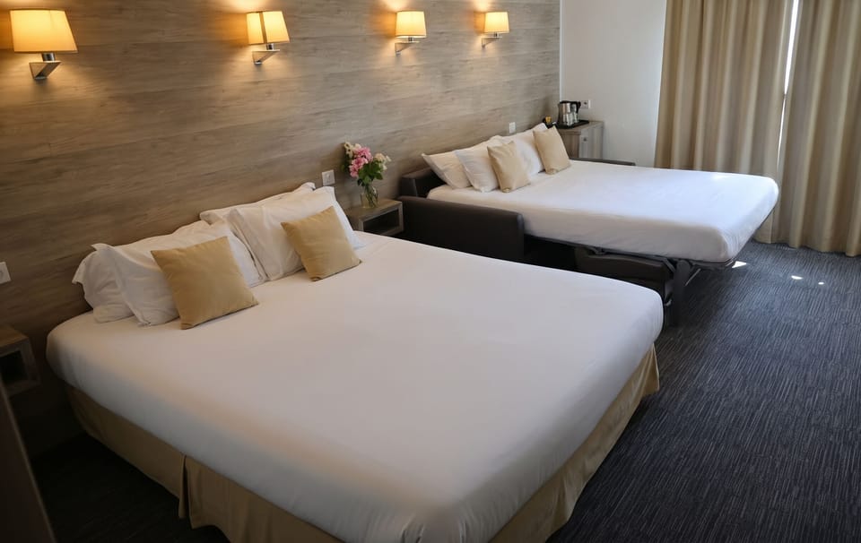 Standard Quadruple Room | Premium bedding, in-room safe, desk, soundproofing