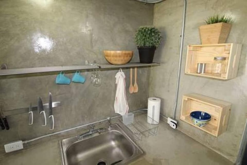 Our rustic sink area will mesmerize you