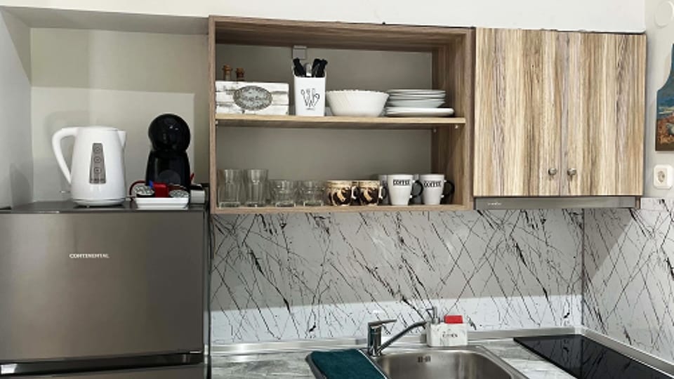 Basic Studio, 2 Bedrooms | Private kitchen | Fridge, stovetop, cookware/dishes/utensils