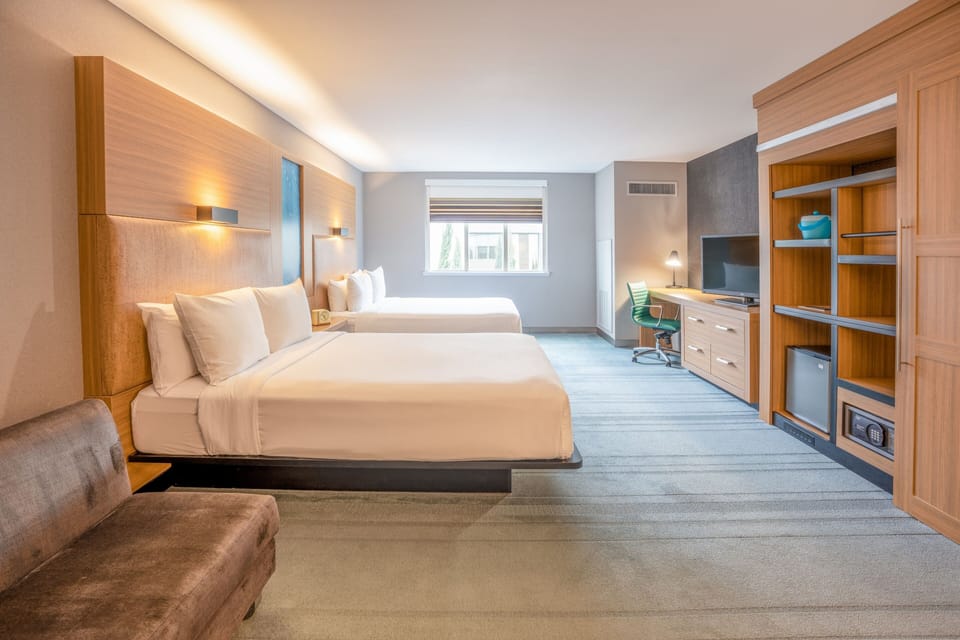 aloft, Room, 2 Queen Beds | Premium bedding, in-room safe, desk, iron/ironing board