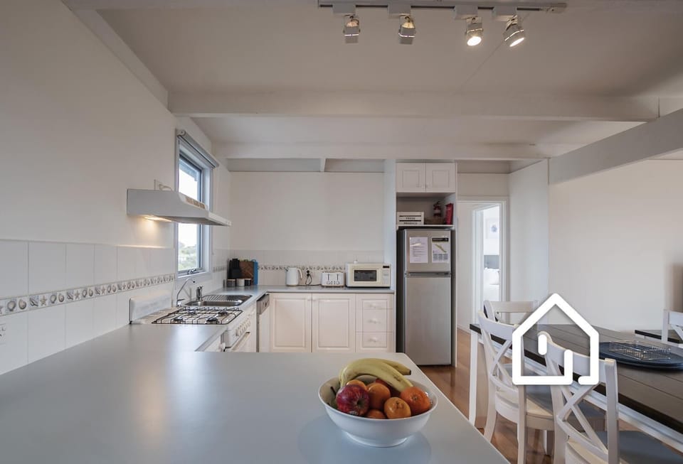 The pristine kitchen