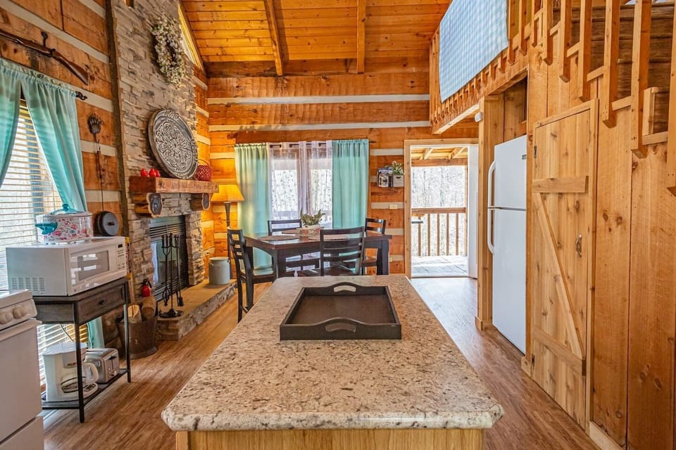Across the cabin