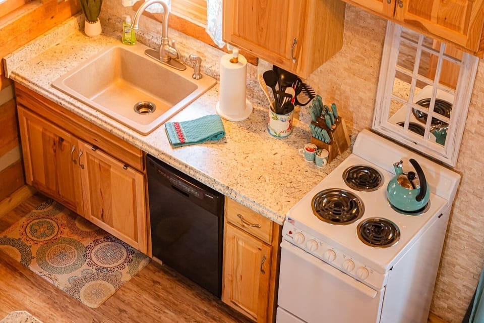 Fully stocked kitchen