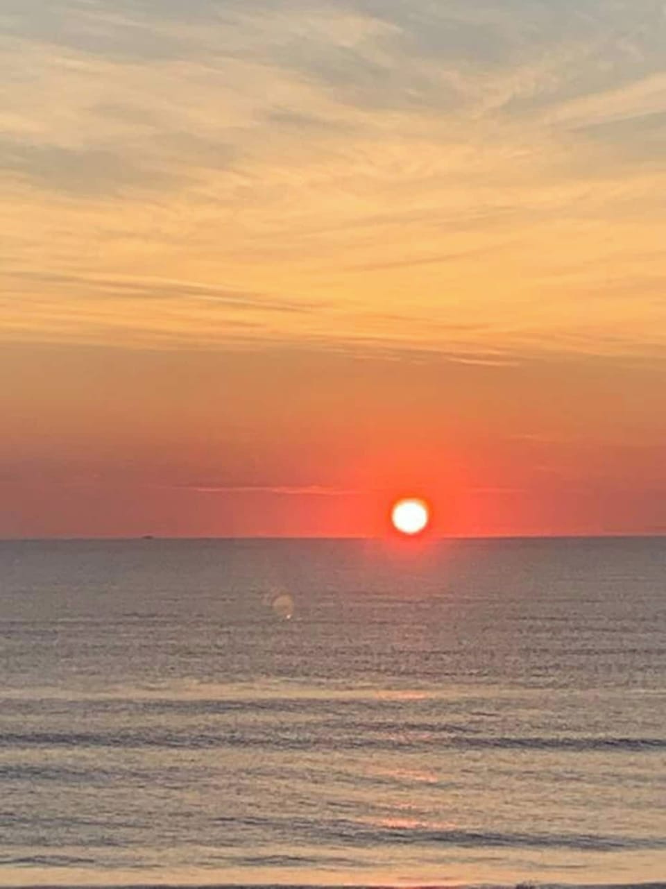 Sunrise view from living room