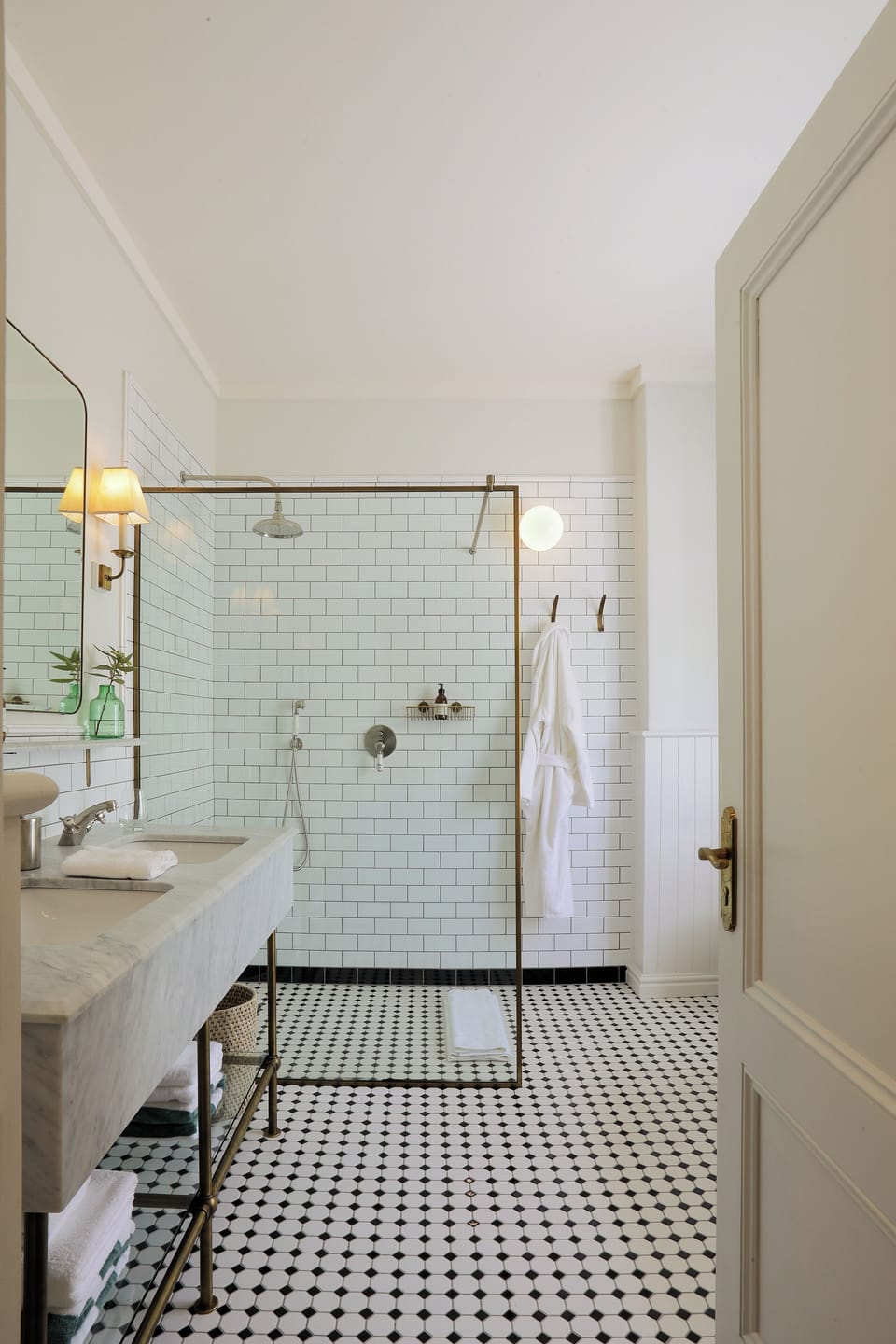 Eco-friendly toiletries, hair dryer, bathrobes, towels