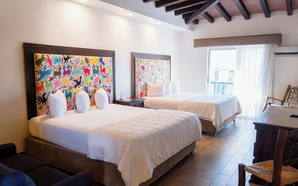 Double Room, 2 Double Beds | In-room safe, iron/ironing board, free WiFi, bed sheets