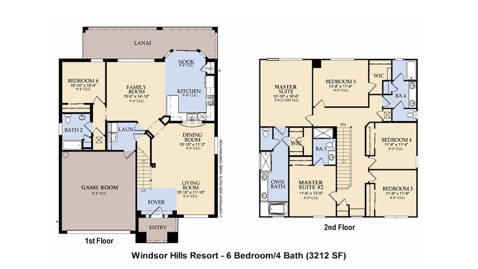 Floor Plan-Following BRs/Baths Labeled Per Plan