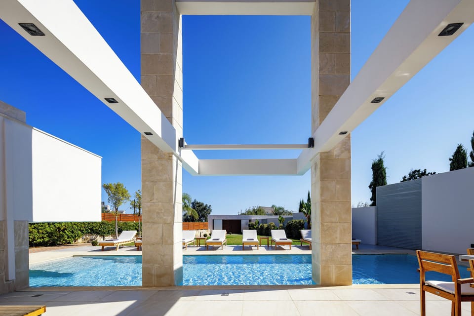 Pool view from the living room