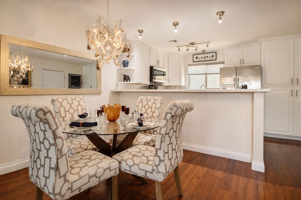 Open dining area and fully equipped kitchen—perfect for meals at home.