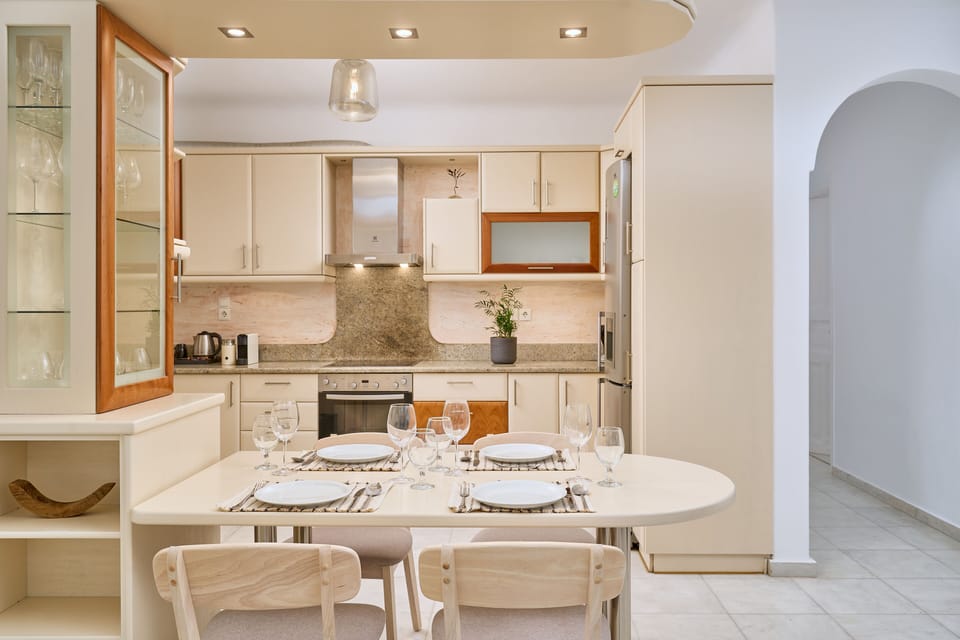 The bespoke kitchen is perfect for rustling up a feast. 