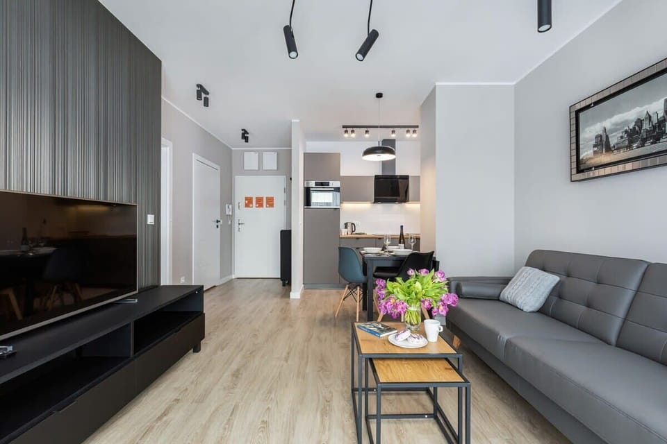 Spacious living room with full equipment. 
