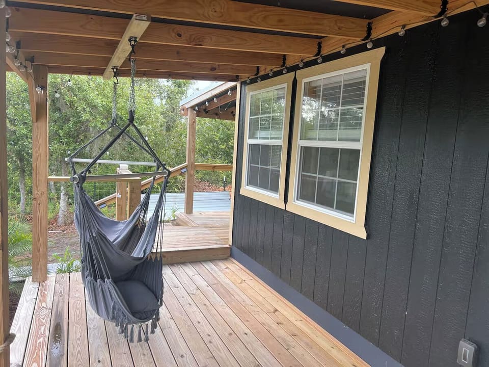 Patio with a hammock