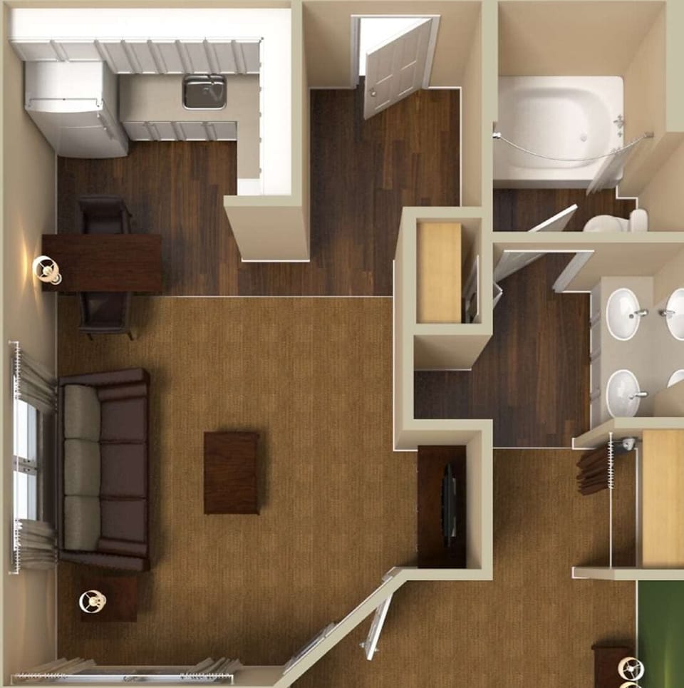 Suite, 1 King Bed with Sofa bed, Non Smoking | Desk, blackout drapes, iron/ironing board, free WiFi