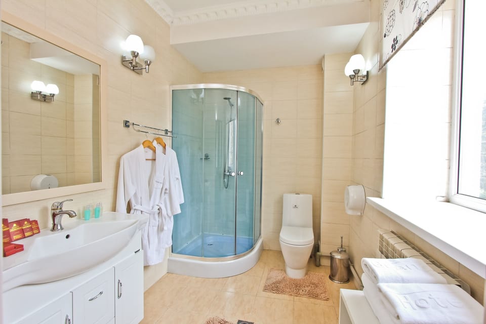Suite | Bathroom | Combined shower/tub, rainfall showerhead, free toiletries, hair dryer