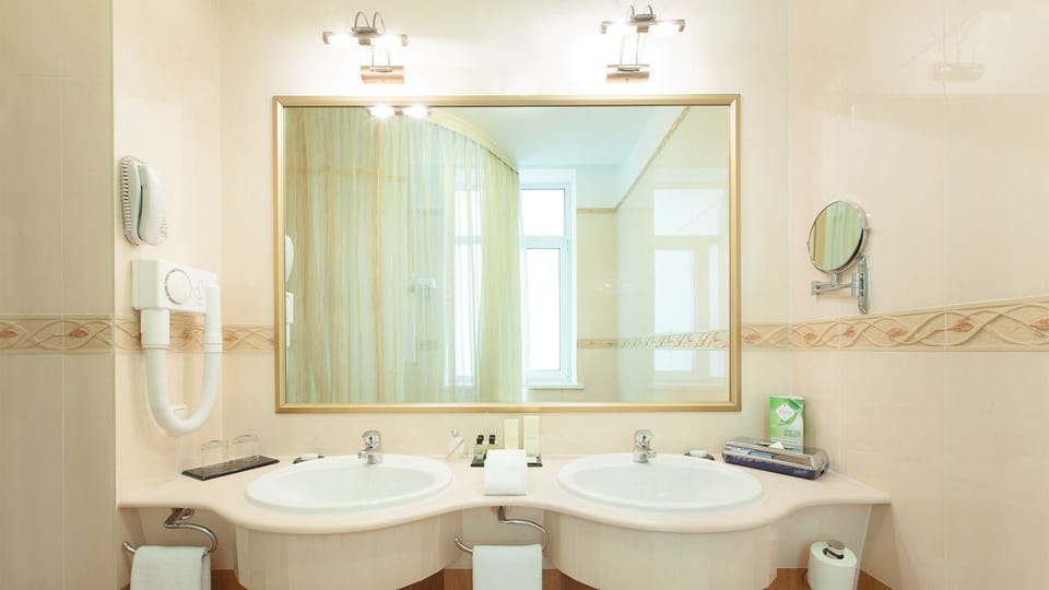 Suite | Bathroom | Free toiletries, hair dryer, bathrobes, slippers