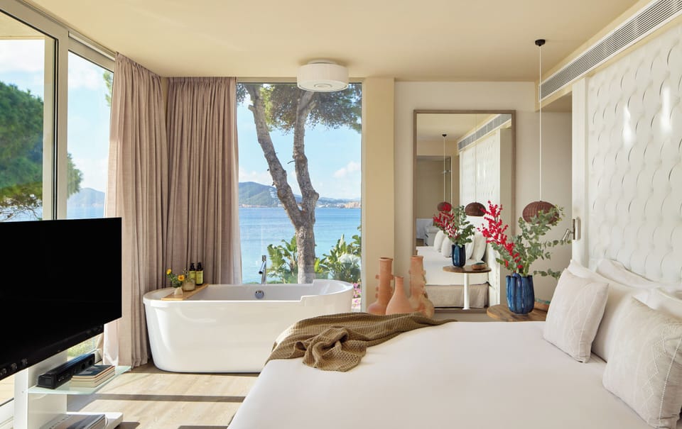 Beyond ME+ Suite with Sea View | Bathroom | Designer toiletries, hair dryer, bathrobes, slippers