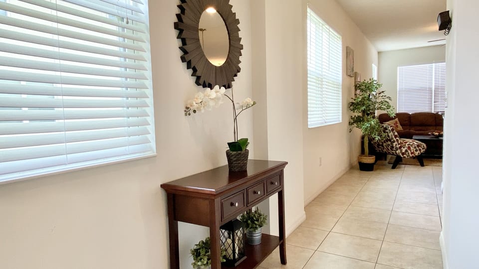 Enter the elegantly decorated corridor, setting the tone for your luxurious stay
