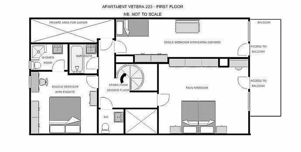 Upper level floorplan