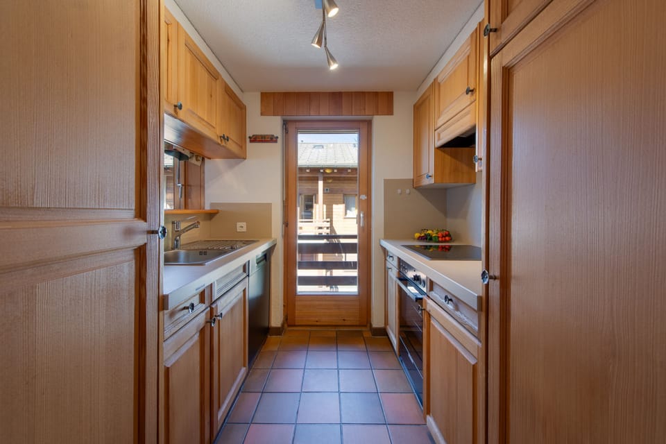 Kitchen with hatch to dining area