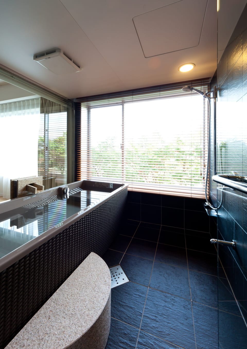 [Fuji View] Deluxe Twin with Hot Spring Bath, Non Smoking | Bathroom | Combined shower/tub, designer toiletries, hair dryer, bathrobes