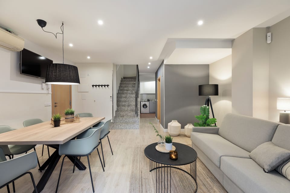 City Duplex | Living area | 42-inch flat-screen TV with digital channels, TV