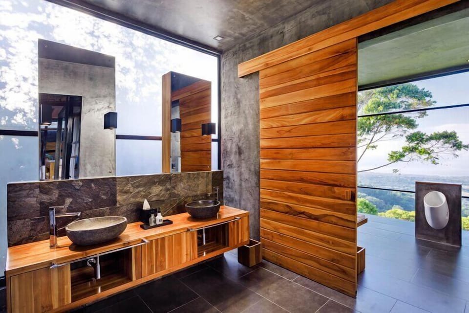 Master Suite | Bathroom | Shower, rainfall showerhead, bathrobes, slippers