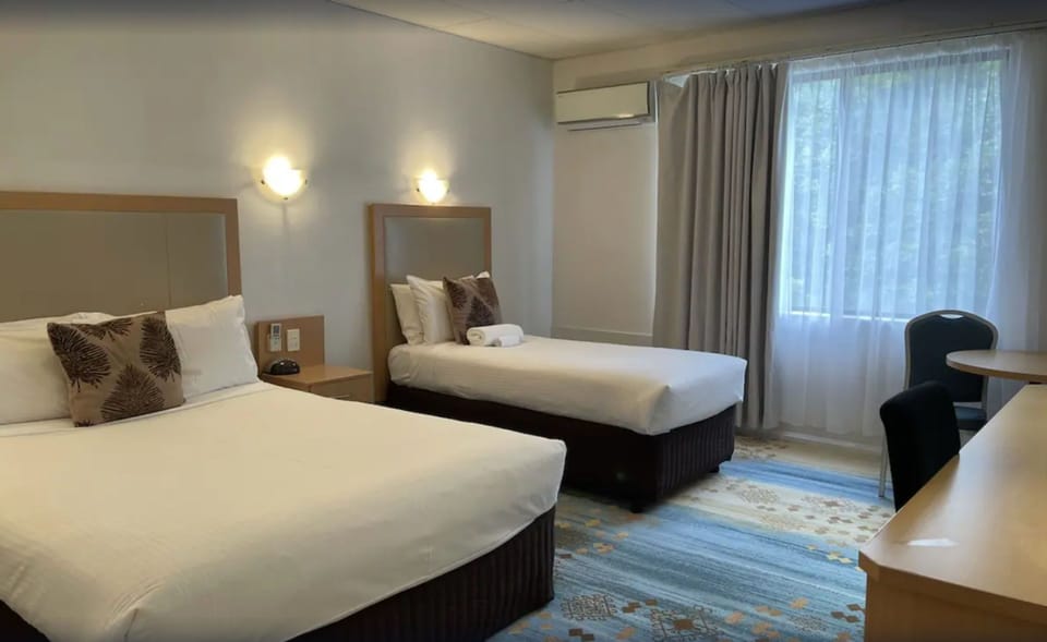 Standard Queen & Single | Desk, iron/ironing board, bed sheets, alarm clocks