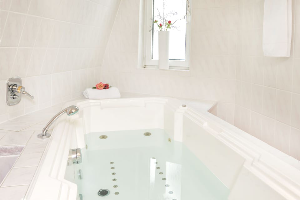 Free toiletries, hair dryer, towels