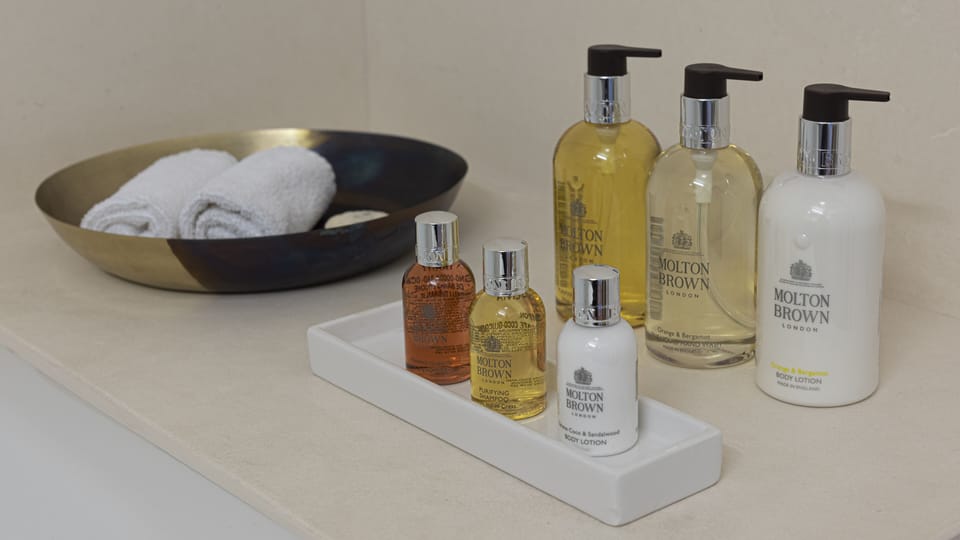 Deluxe Twin Room, 2 Double Beds, Non Smoking | Bathroom | Free toiletries, hair dryer, towels, soap