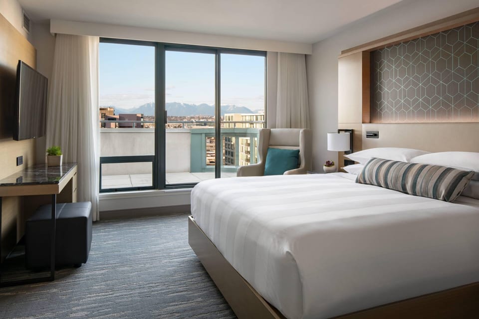 Premium bedding, down comforters, pillowtop beds, in-room safe