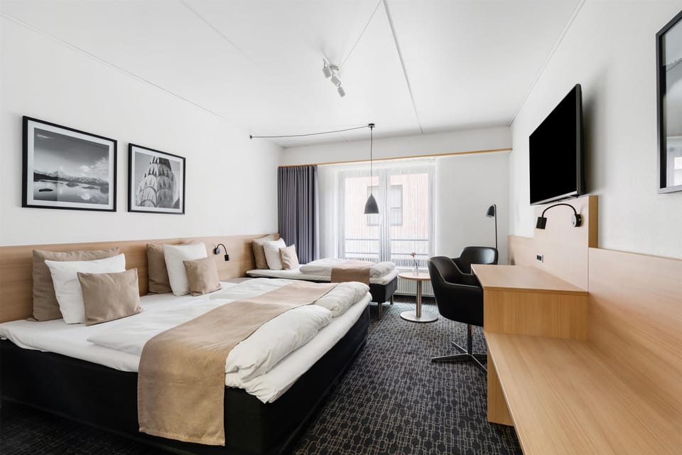 Family Room, Multiple Beds, Non Smoking | Desk, laptop workspace, blackout drapes, iron/ironing board
