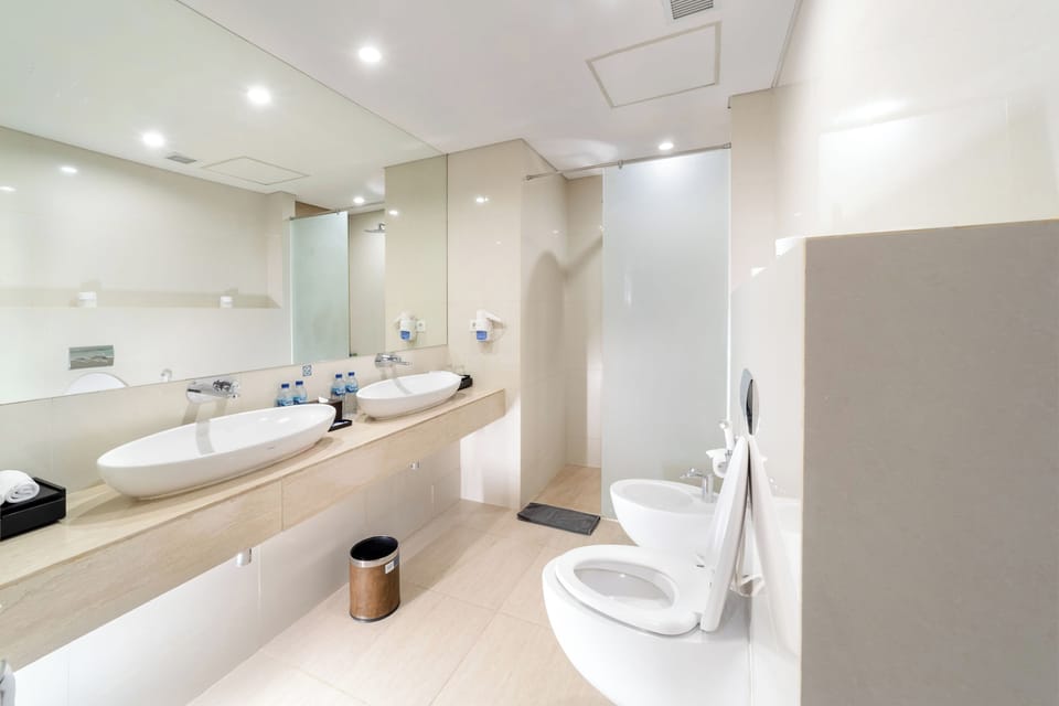 Presidential Suite | Bathroom | Free toiletries, hair dryer, slippers, towels