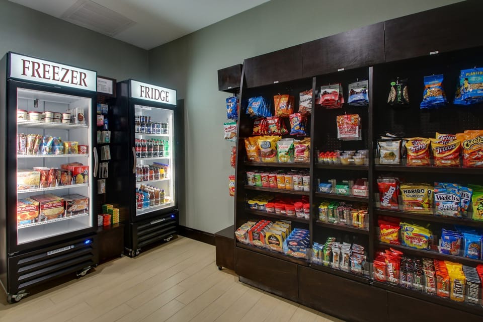 Pick up some snacks at the on-site convenience star.