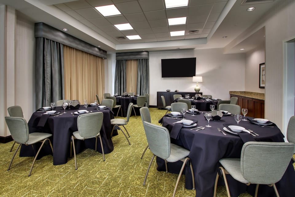 The meeting room is great for guests traveling for business.